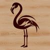 Vector Graphic Flamingo Bird Icon An isolated vector graphic representation of a single flamingo bird.
