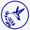 Detailed Hummingbird Clip Art Hummingbird graphic in a simple yet detailed design, ideal for use in digital art software like Procreate and Illustrator.