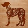 Large Dog Illustration - Great Dane Breed A standing large dog breed, the Great Dane, depicted in an illustrative style.