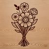 Decorative Floral Arrangement A bouquet of assorted flowers arranged in a decorative style.