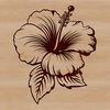 Isolated Hibiscus Plant Icon An isolated vector representation of a Hibiscus plant, ideal for graphic design projects.