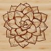 Floral Pattern Cactus SVG Image An ornamental representation of a cacti-style succulent for gardening designs and floral arrangements.