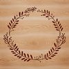 Vector Floral Wreath SVG Pattern A floral patterned wreath created using vector design elements.