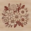 Wedding and Mother's Day Floral Inspiration A floral arrangement featuring a bouquet of flowers in a decorative design, suitable for vector graphics.