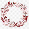 A decorative floral wreath design with intricate details and textures, suitable for vector art projects.