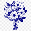 Free Clip Art Bouquet Illustration A bouquet of flowers designed in vector art, suitable for cutting machine designs.