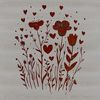 Heartful Floral Design Vector Vector illustration of a wild flower with heart details, suitable for digital design and cutting machine projects.