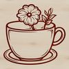 Beautiful Cup Design for Crafting and Design Projects A simple cup design suitable for various uses such as crafting or design projects.