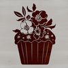 Floral Cupcake Design A colorful cupcake decorated with intricate floral patterns, suitable for various design projects.