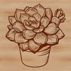 An intricately designed vector art representation of a succulent plant often found in arid environments.