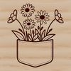Floral Accordion Pattern A digital flower pocket design featuring intricate floral patterns.