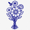 Beautiful Floral Arrangement SVG Graphic A stylized bouquet of flowers in a graphic arrangement, suitable for digital designs.