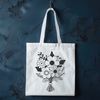 Hand-Drawn Bouquet Design A stylized bouquet of flowers with varied petal shapes and colors.