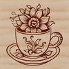 Vector Mug Illustration A simple cup design made from vector shapes, suitable for digital crafting and cutting machines.