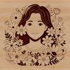 Lovely Lady in Blooms Illustration of a female figure in floral attire.