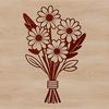A delicate bouquet of flowers with varied shapes and colors, suitable for wedding decorations or Mothers Day gifts.