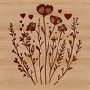 A detailed illustration of a single wildflower in bloom, featuring intricate petals and delicate texture.