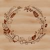 Free Floral Clipart Wreath A vector floral wreath design for digital projects.