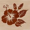 A high-resolution floral design featuring a detailed hibiscus plant, ideal for crafting, art projects, or commercial use.