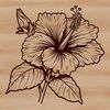 Colorful Garden Bloom SVG A colorful illustration of a hibiscus flower in bloom, suitable for gardening and floral designs.