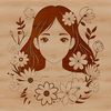 A female silhouette adorned with floral patterns, suitable for various digital applications.