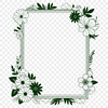 Floral Border Clip Art SVG A digital graphic representation of a decorative frame with floral patterns.