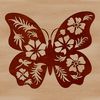 Simple yet Colorful Insect Design A colorful butterfly with delicate wings and a slender body, set against a simple white background.