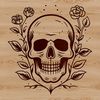 An ornate illustration of a witch surrounded by floral patterns and symbols, evoking a sense of gothic mysticism.