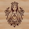 Floral Symbolism Icon Vector illustration of a floral design representing the Immaculate Heart, suitable for various digital applications.