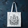 An intricately designed floral pattern featuring the Immaculate Heart icon in a vector format.