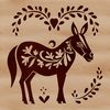 Standing Floral Donkey SVG Graphic A standing donkey with ornate floral patterns.