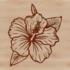 Colorful Hibiscus Flower Illustration A large, colorful hibiscus flower with five petals, suitable for gardening design or floral inspiration.