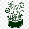 Floral Pocket SVG Illustration A detailed SVG illustration of a flower-shaped pocket, perfect for crafting and DIY projects.