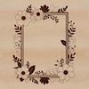 A versatile design template for crafting and DIY projects featuring a frame shape in floral pattern.