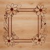 A digital frame design with ornate floral details for creating vector art.