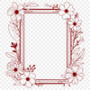 A graphic illustration of a decorative frame with a floral pattern.