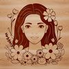 Floral Goddess SVG A detailed illustration of a female figure surrounded by floral patterns.