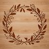 A digital floral wreath design created in vector format, suitable for cutting machines and laser cutters.