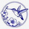 Floral Branch Bird Perch Vector Art A colorful illustration of a hummingbird perched on a floral branch, created as a vector graphic for digital design projects.