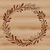 Hand-Drawn Floral Wreath Clip Art A hand-drawn floral wreath design created as a vector art file suitable for cutting machines and laser cutters.