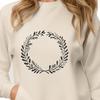 Hand-Drawn Floral Ring SVG File A floral wreath design created as an SVG file, suitable for cutting machines and digital art.