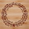 Floral wreath design created as a vector image for digital use.