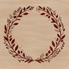 Floral wreath design created in vector format for easy editing and customization.