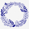 Creative Digital Wreath Template A floral patterned wreath designed as a vector art element, suitable for various digital applications.