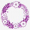 Floral Wreath Design A stylized floral wreath made from vector shapes, suitable for digital designs and cutting machine projects.