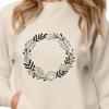 Free Vector Wreath Template A floral SVG wreath design made with vector shapes and lines.