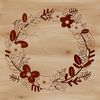A floral wreath designed as a vector graphic for digital use.