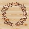 A floral wreath designed as a vector graphic, suitable for digital applications.