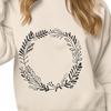 Customizable SVG Flower Garland A digital floral wreath design created in vector format for customization.