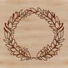 Whimsical Wreath Design Vector A floral design made from intertwined branches and leaves, suitable for vector art projects.